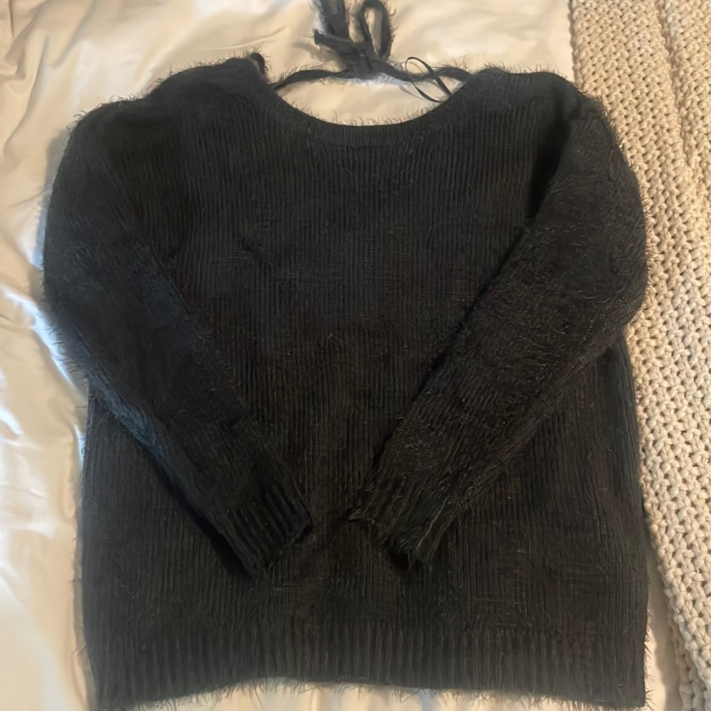 Forever 21 Forrest Green Fuzzy Eyelash Sweater size M
